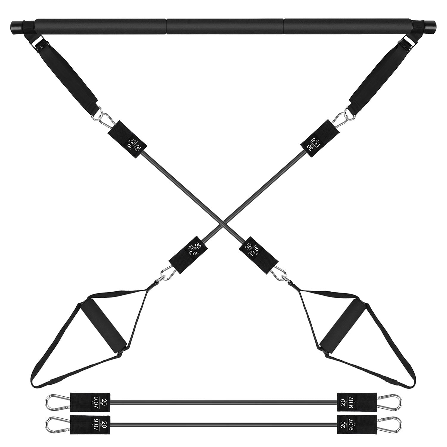 Pilates Bar Kit with 100LBS Resistance Band