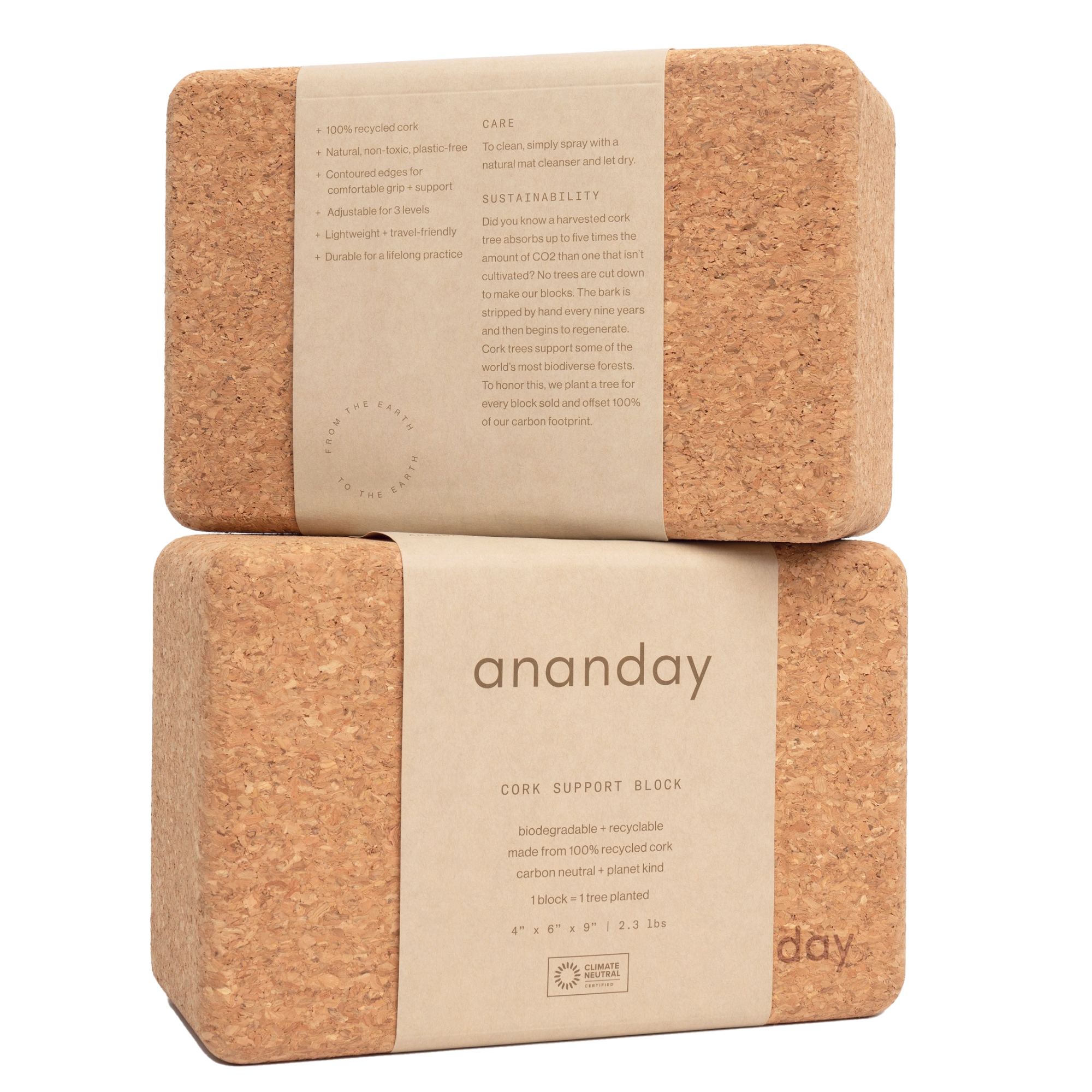 Cork Yoga Block Set