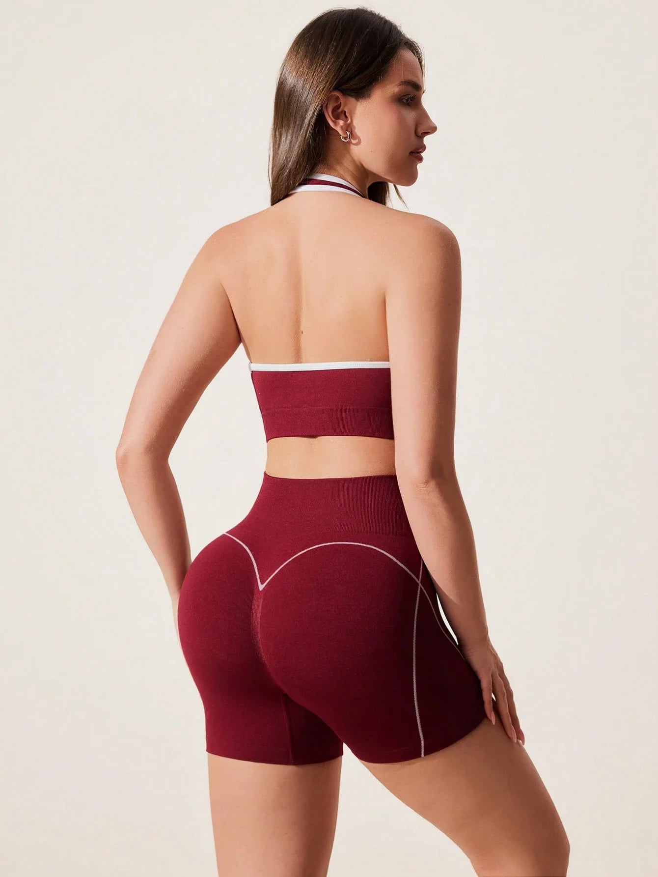 Women's 2-Piece Seamless Yoga Sports Bra Shorts Workout Set