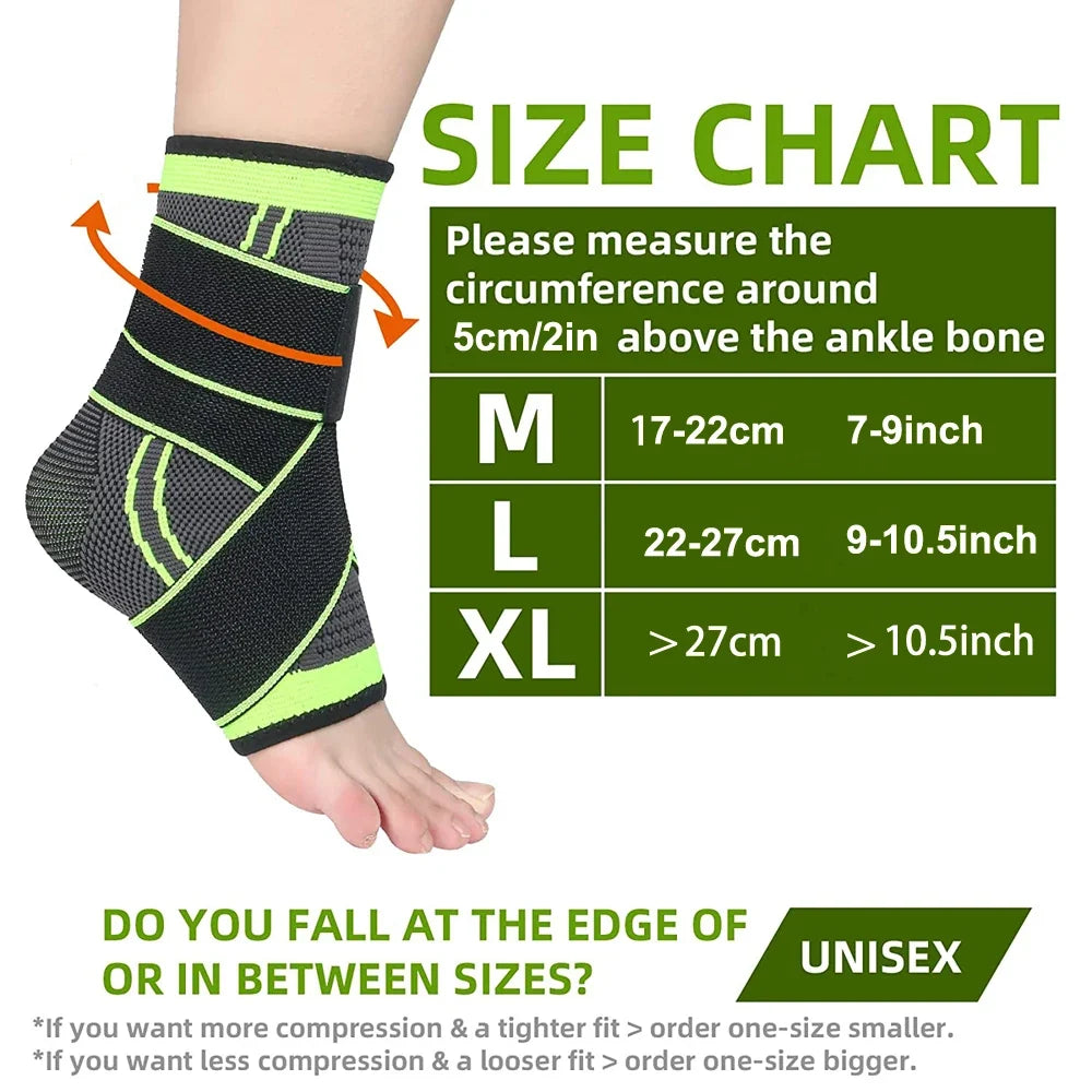 Sports Ankle Brace Compression Sleeve Elastic Support Fitness Protector