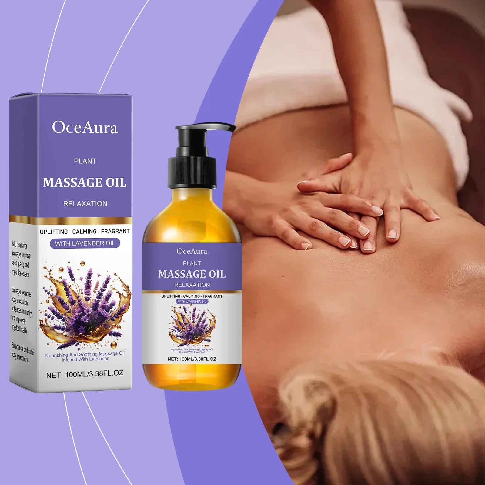 Lavender Massage Oil Moisturizing Relaxing Body Oil for Gua Sha