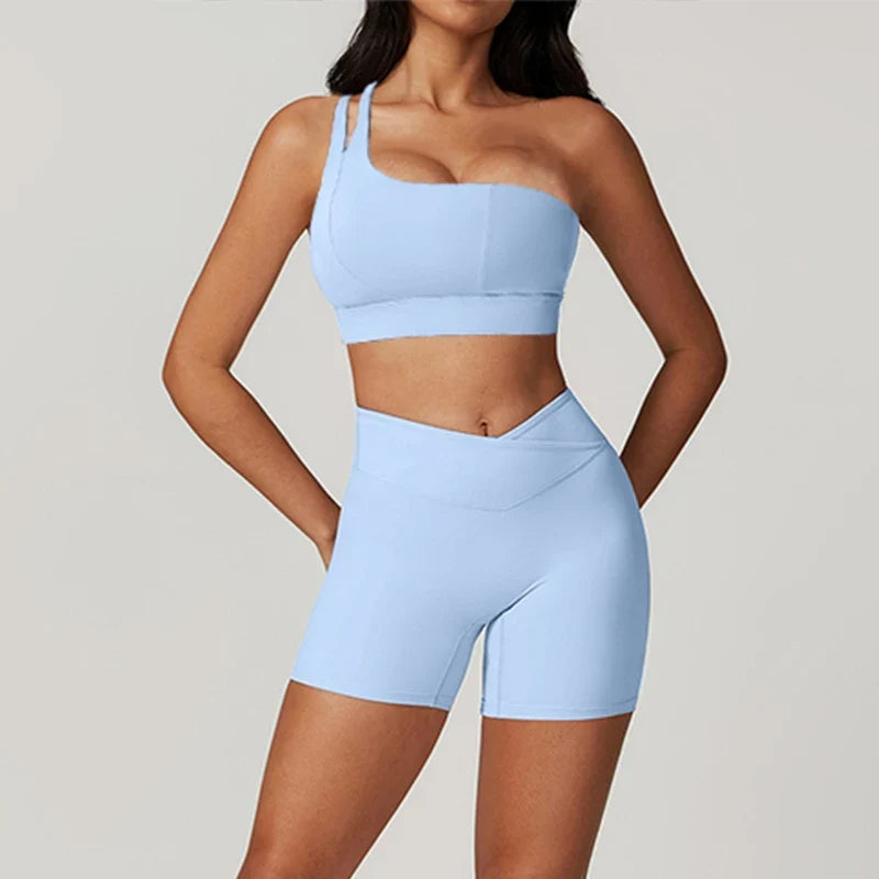 Women's Push-Up Workout Sports Set Tights Shorts Activewear