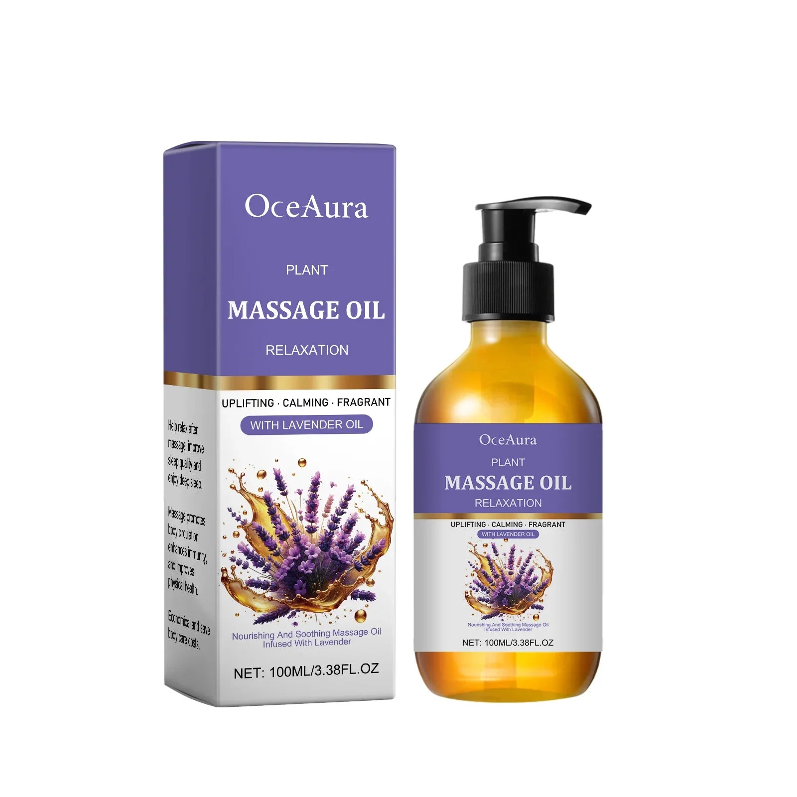 Lavender Massage Oil Moisturizing Relaxing Body Oil for Gua Sha
