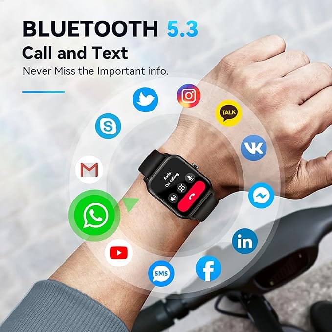 Smart Watch Fitness Tracker Stylish Digital Wristwatch for Men Women
